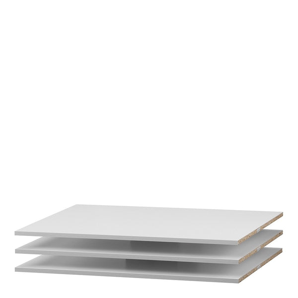 Verona Set of Shelves - Wide (for 180cm Wardrobe) in White
