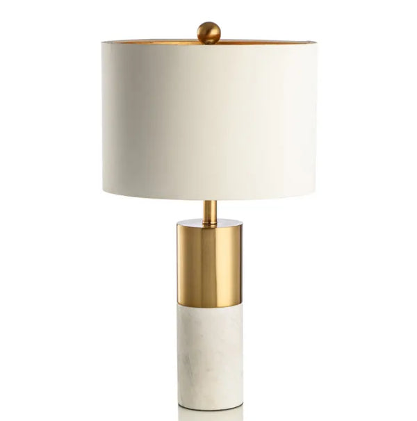 Faro White & Gold Table Lamp