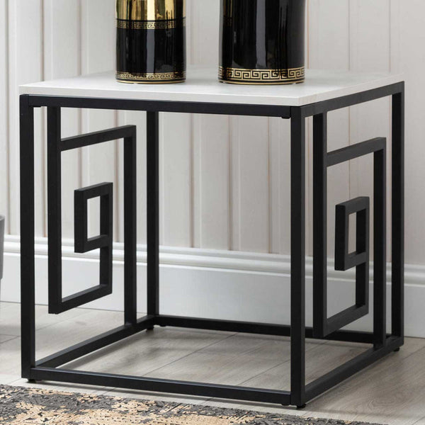 Corfu Black and Grey Bedside Table